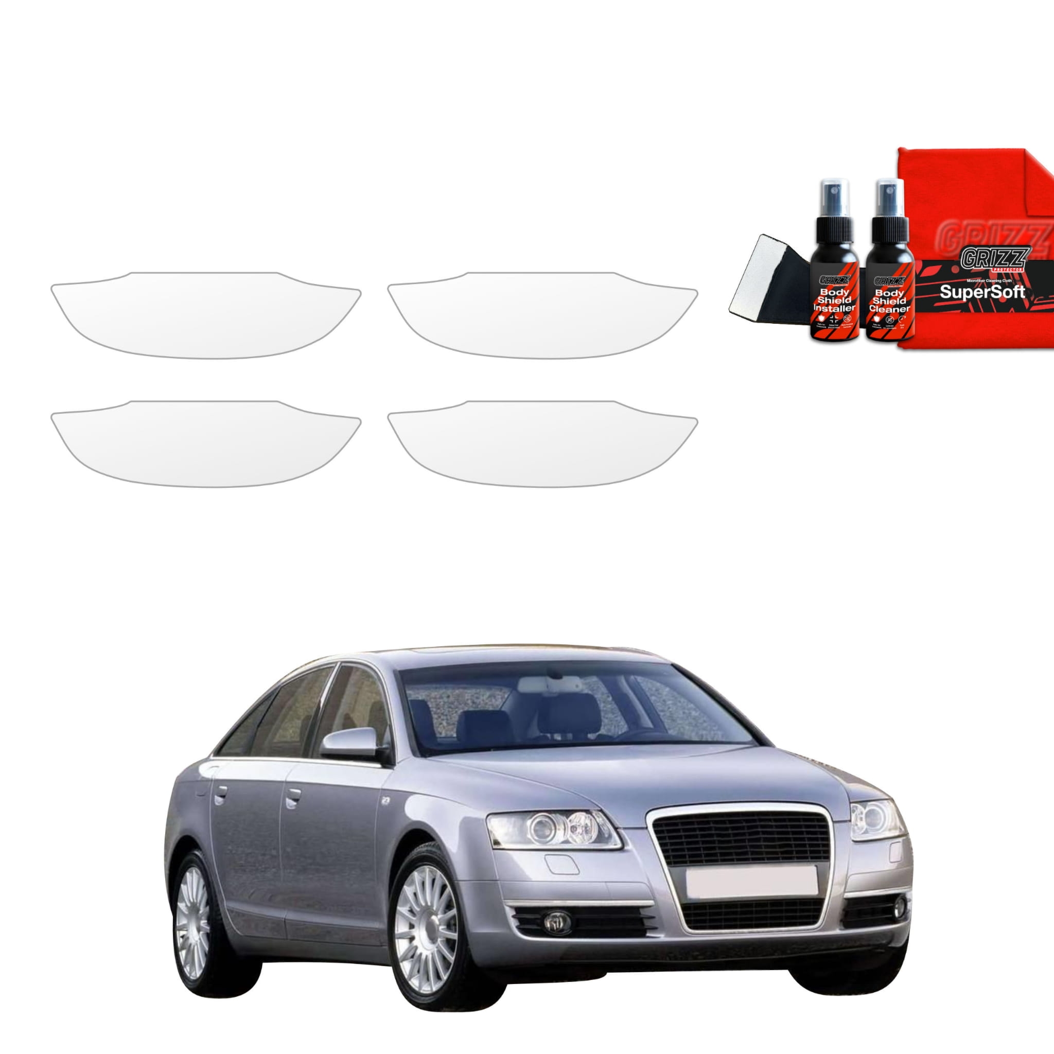 4w1 Folia ochronna pod klamki Grizz Protector do Audi A6 C6 Sedan 4D (2004-2008)