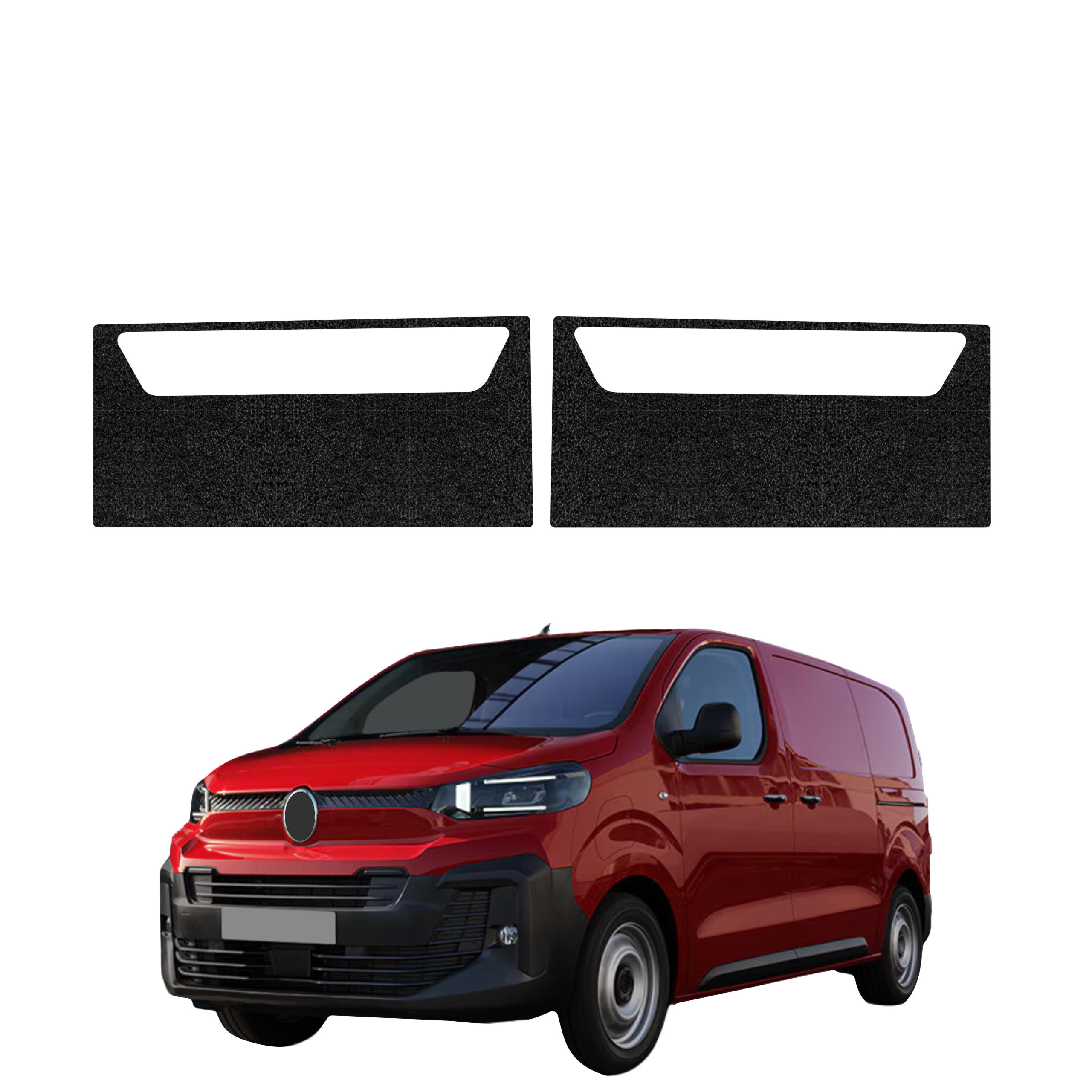 2w1 Czarna powłoka techniczna Grizz Protector na przednie progi Citroen Jumpy (2024-2026)