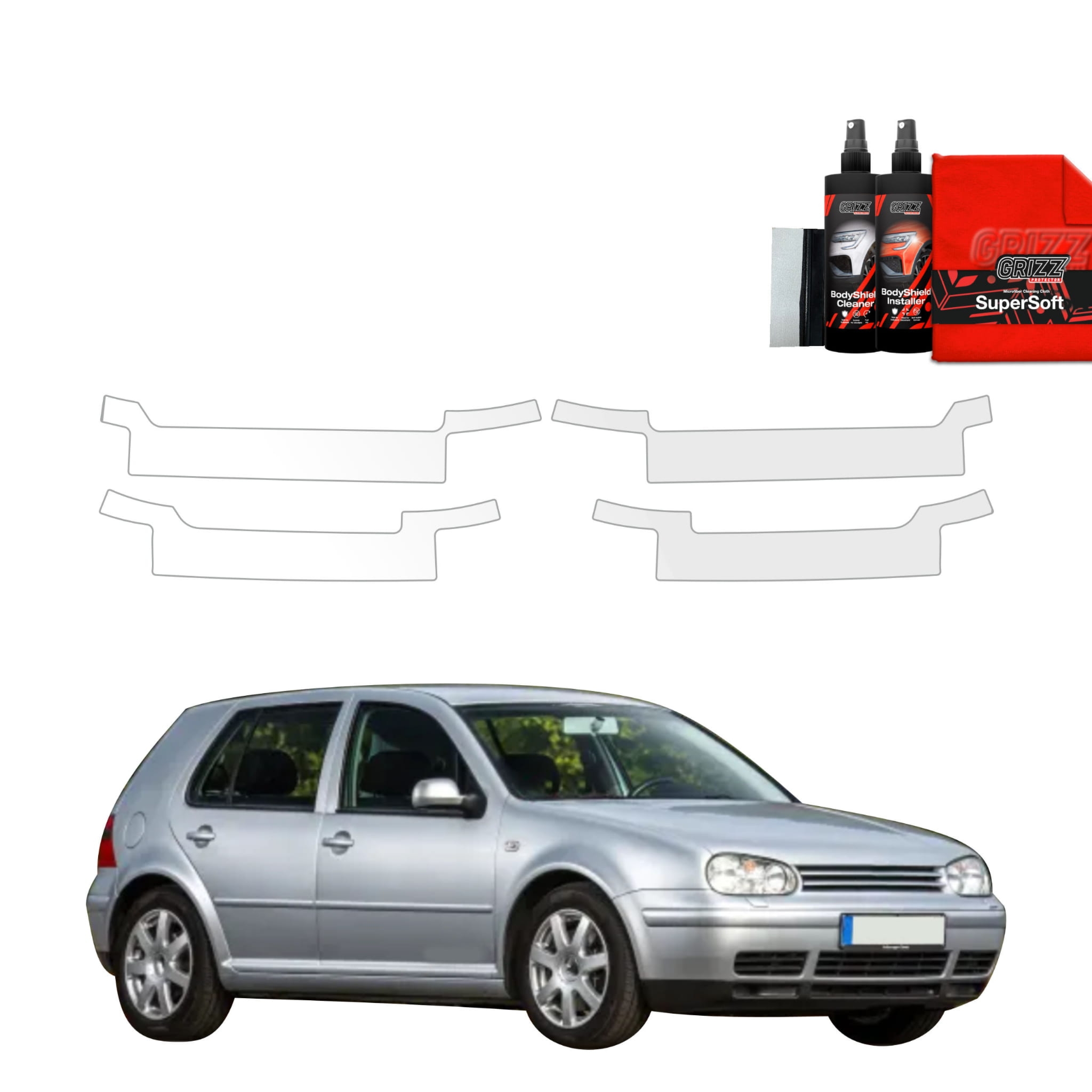 4w1 Folia ochronna na progi Grizz Protector do Volkswagen Golf 4 Hatchback 5D (1997-2003)