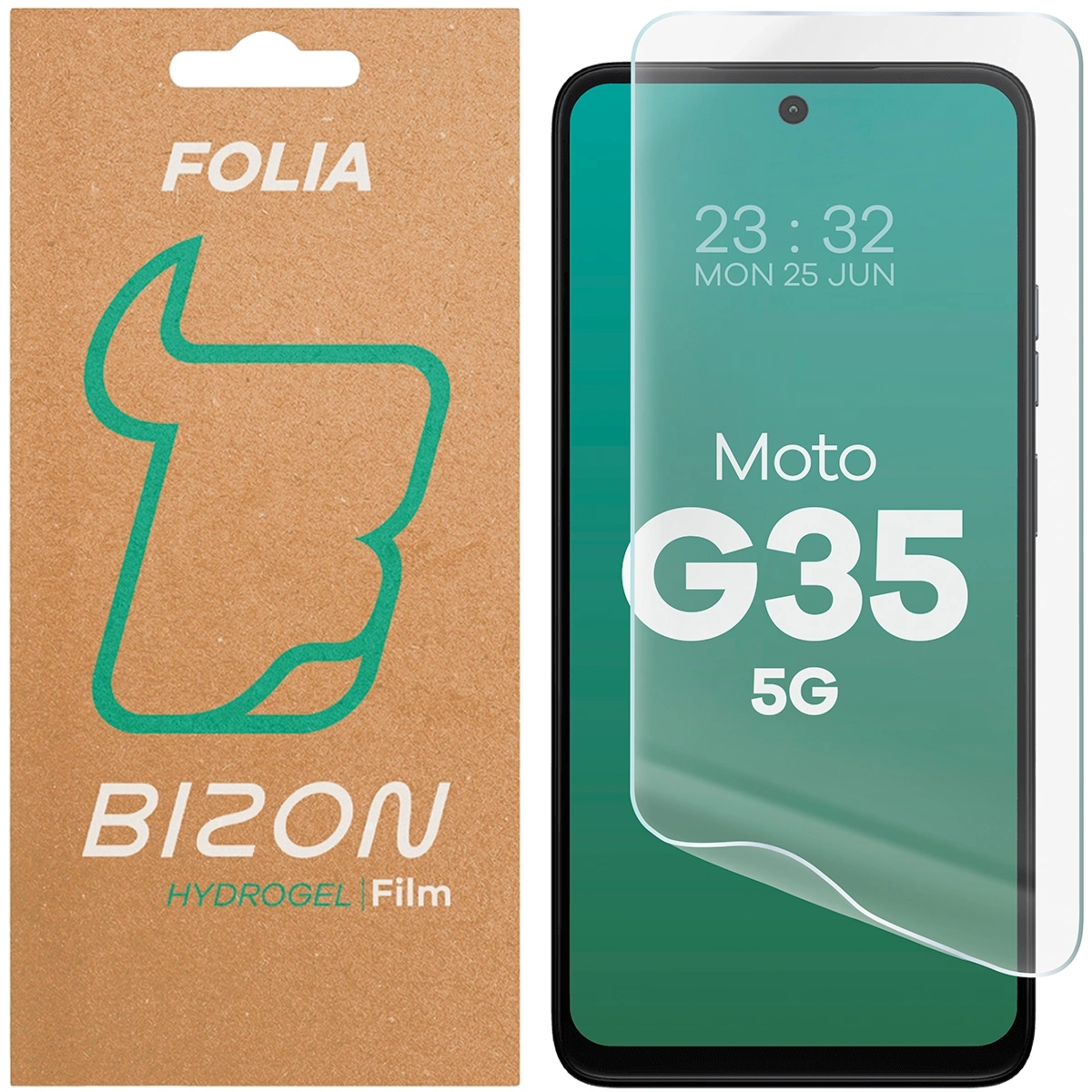 Folia hydrożelowa na ekran Bizon Film Hydrogel Front do Motorola Moto G35 5G, 1 sztuka