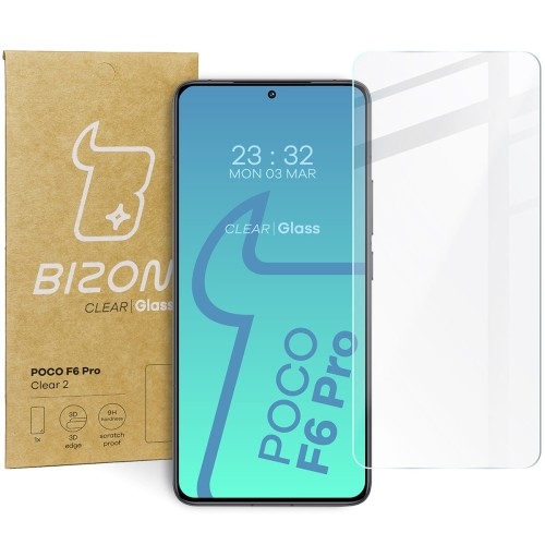 Image of Szkło hartowane Bizon Glass Clear 2 do Xiaomi Poco F6 Pro