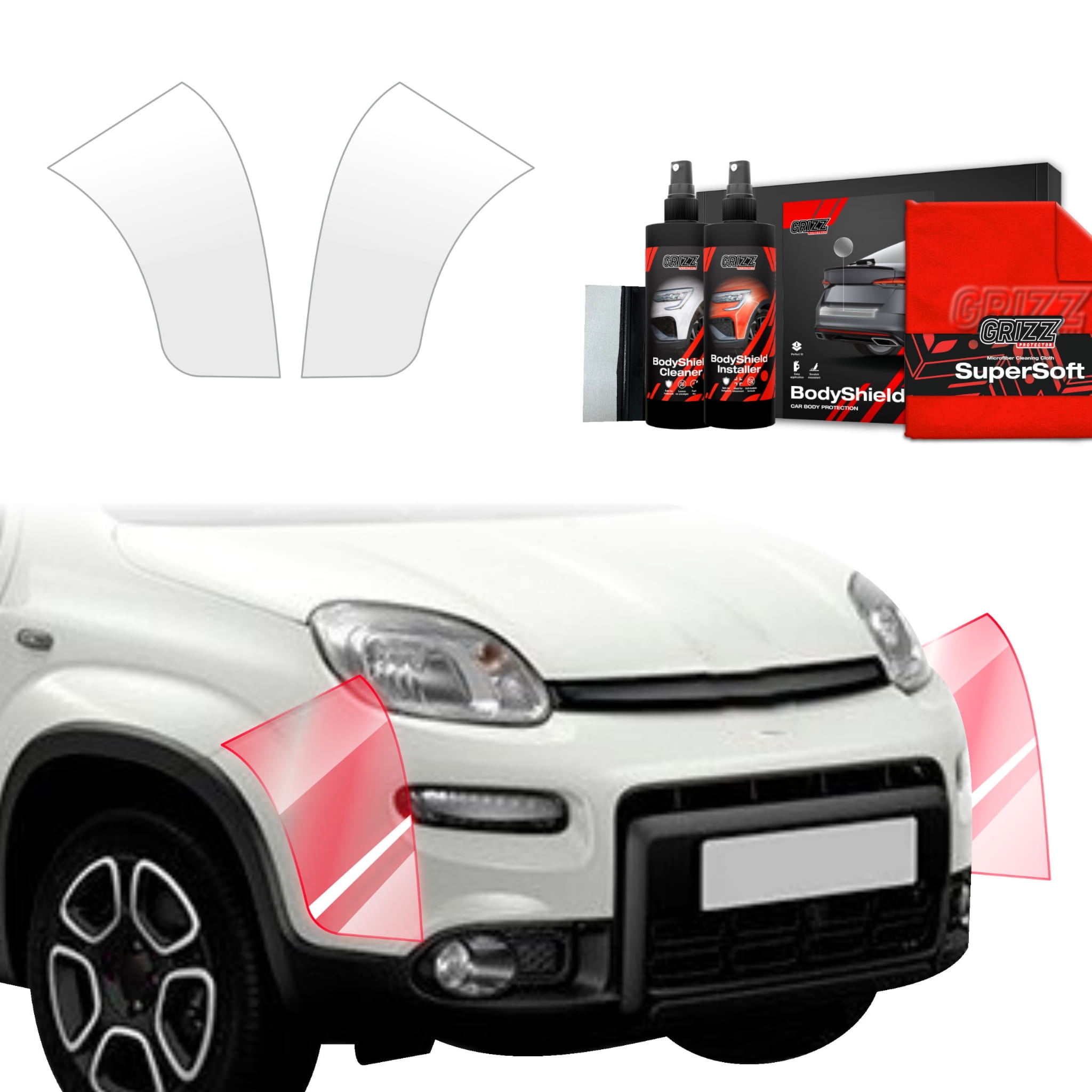 2w1 Folia ochronna Grizz Protector na zderzak do Fiat Panda (2020-2026)