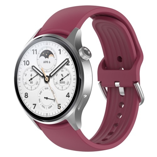Image of Pasek Bizon Strap Watch Silicone Pro do Xiaomi Watch S1 Pro, ciemnofioletowy
