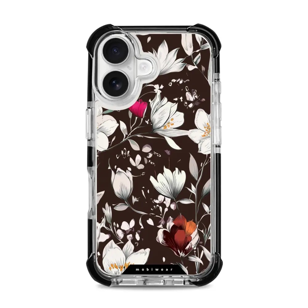 Etui ochronne do iPhone 16 do MagSafe, Mobiwear Elite Bumper, nocny bukiet