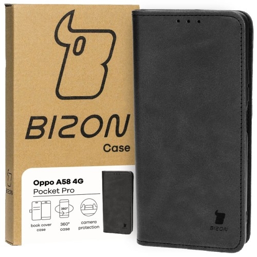 Image of Etui Bizon Case Pocket Pro do Oppo A58 4G, czarne