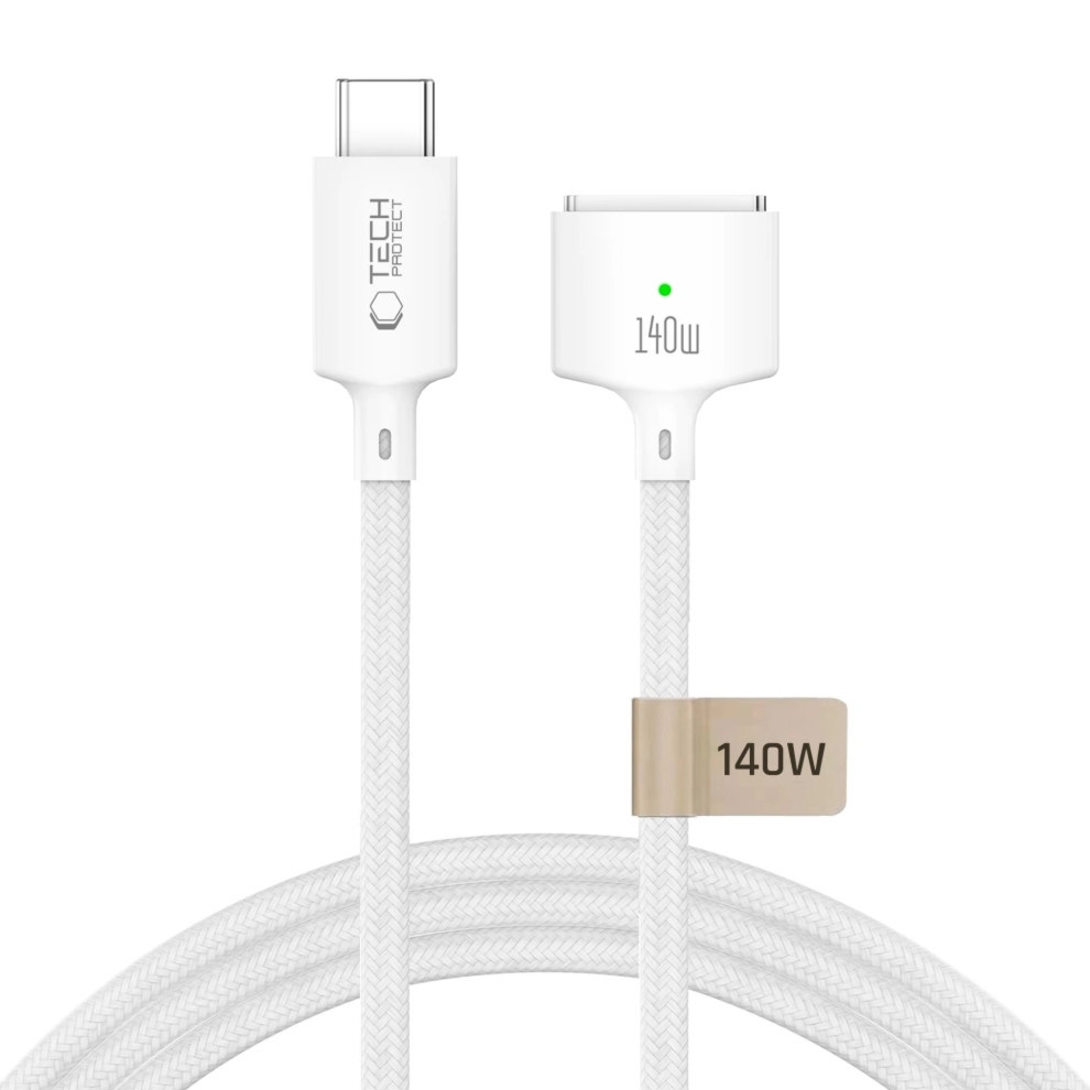 Kabel USB-C do MagSafe 3 140W, Tech-Protect MMC01, 3 m, biały