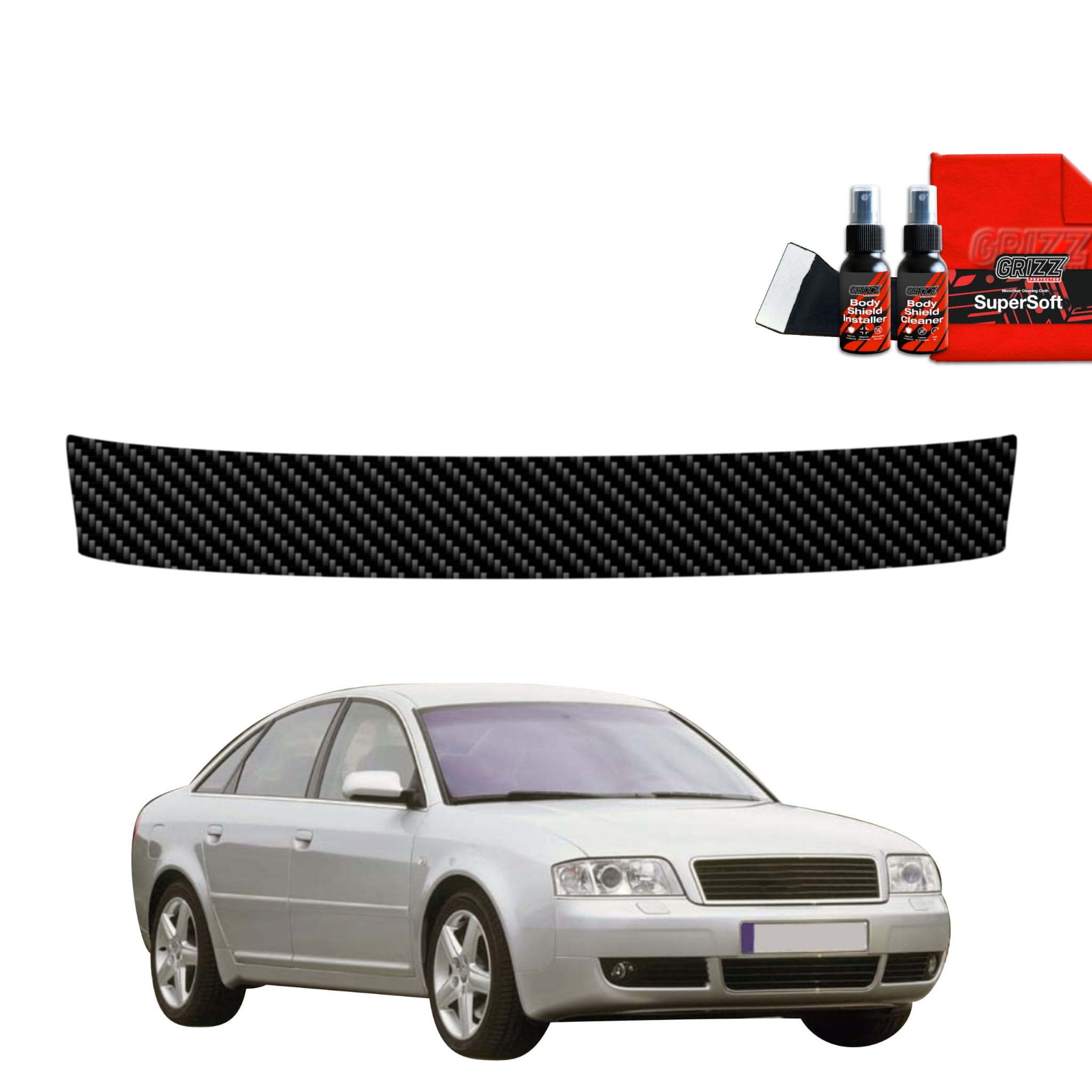 Folia karbonowa Grizz Protector na próg bagażnika do Audi A6 C5 Sedan (1997-2004)