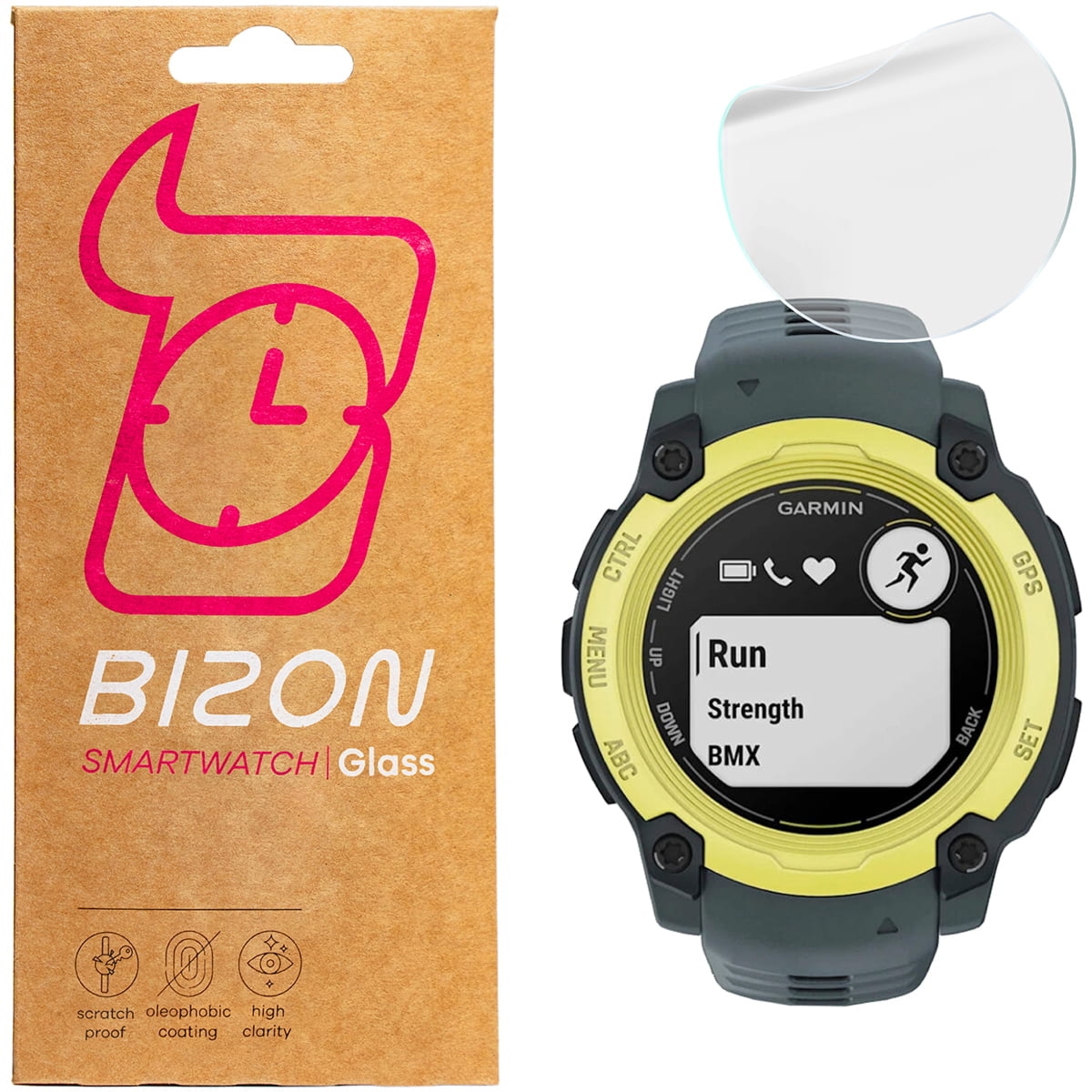 Folia hydrożelowa na ekran Bizon Watch Film Hydrogel Duo do Garmin Instinct E 40 mm, 2 sztuki
