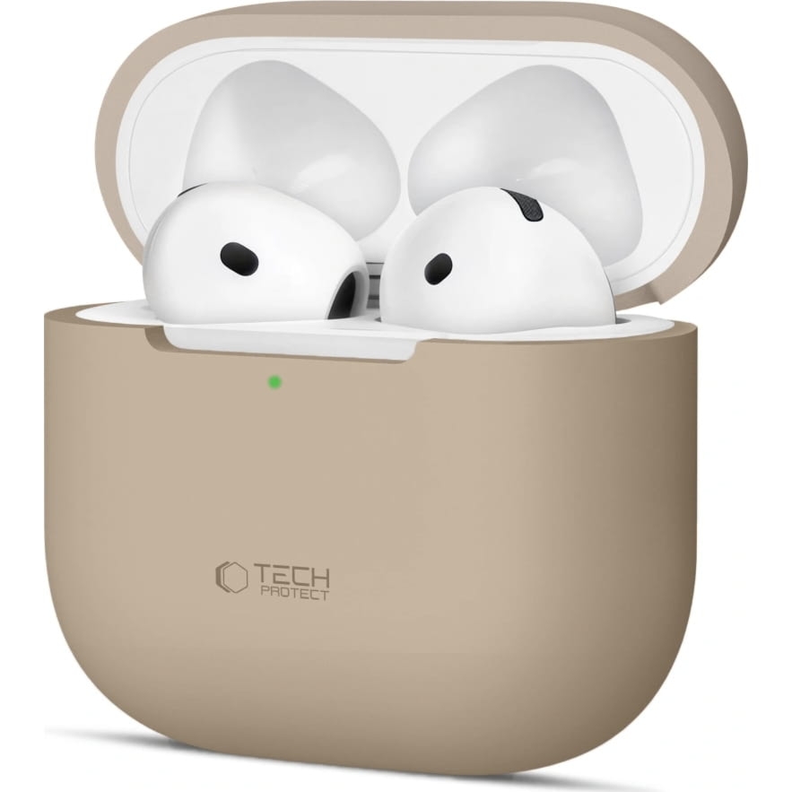 Etui Tech-Protect Silicone do Apple AirPods 4, beżowe