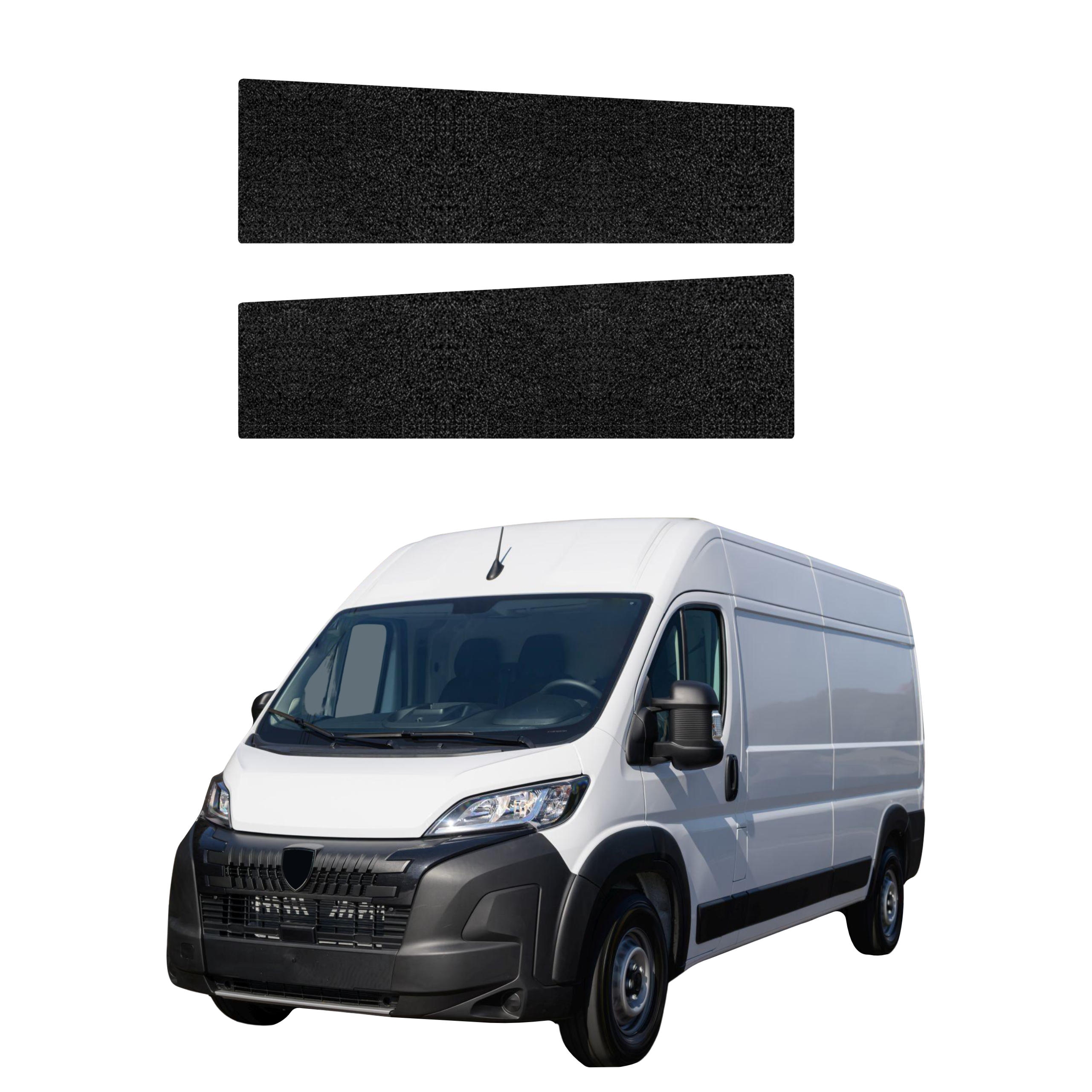 2w1 Czarna powłoka techniczna Grizz Protector na przednie progi Peugeot Boxer (2006-2026)