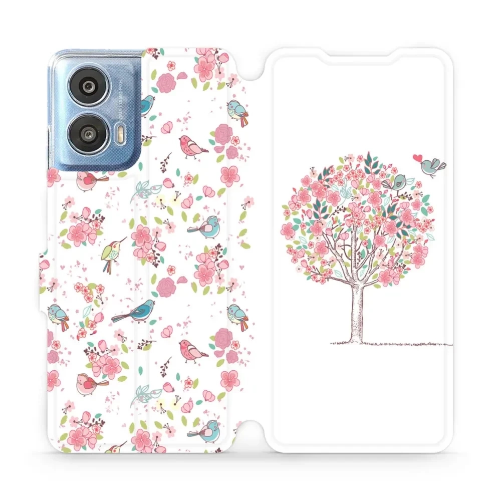 Etui z klapką do Motorola Moto G24, Mobiwear Book, różowy gaj