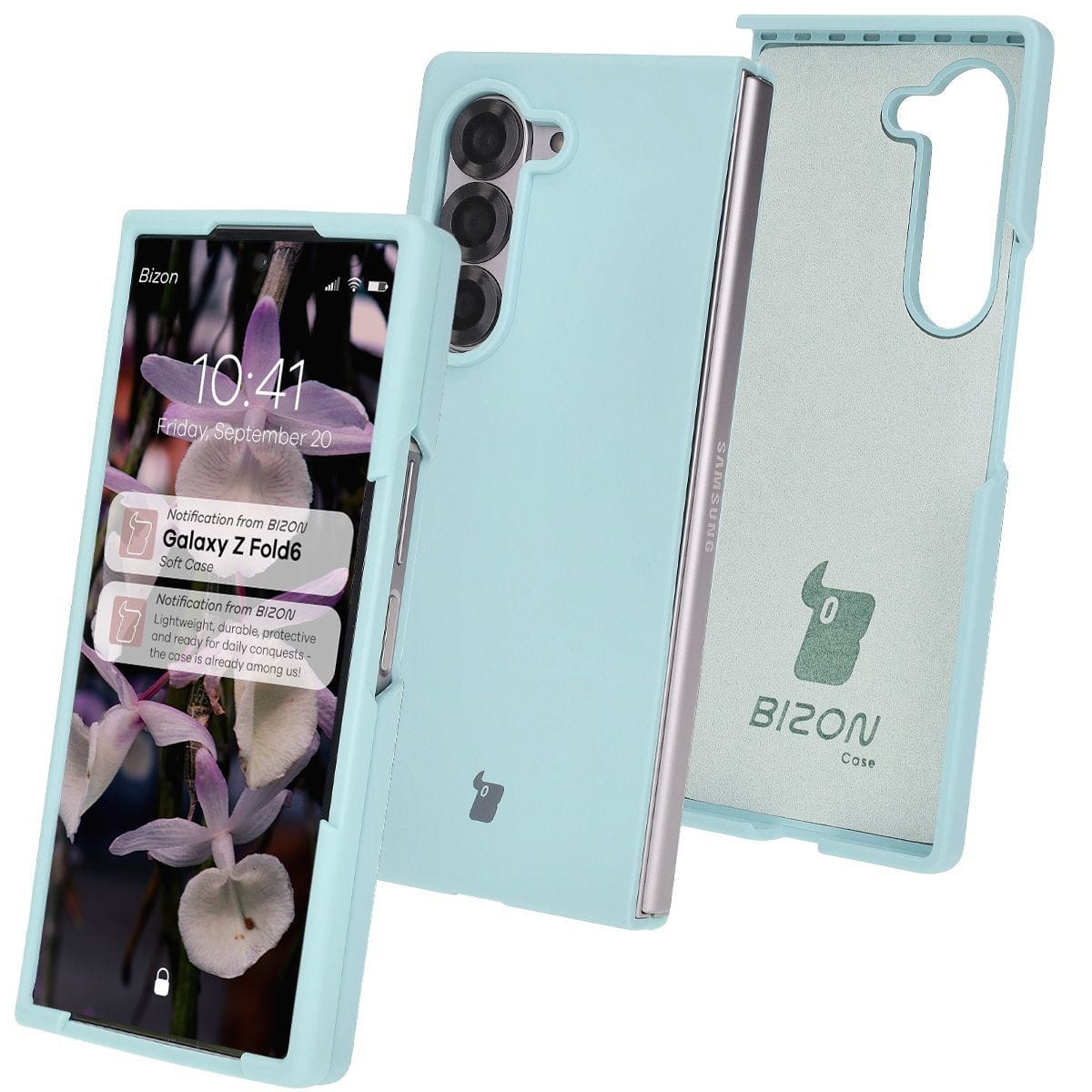 Image of Silikonowe etui Bizon Soft Case do Galaxy Z Fold6, jasnoniebieskie