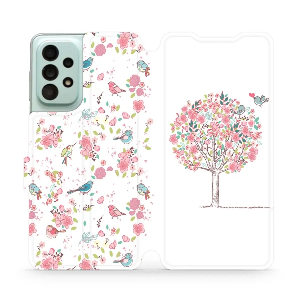 Etui z klapką do Galaxy A33 5G, Mobiwear Book, różowy gaj