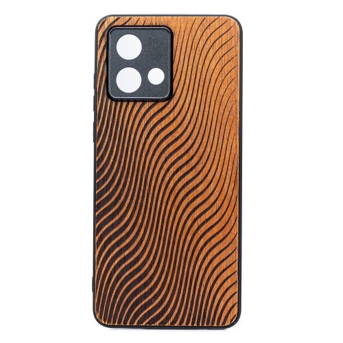 Image of Drewniane etui Bewood Fale Merbau do Motorola Moto G84 5G