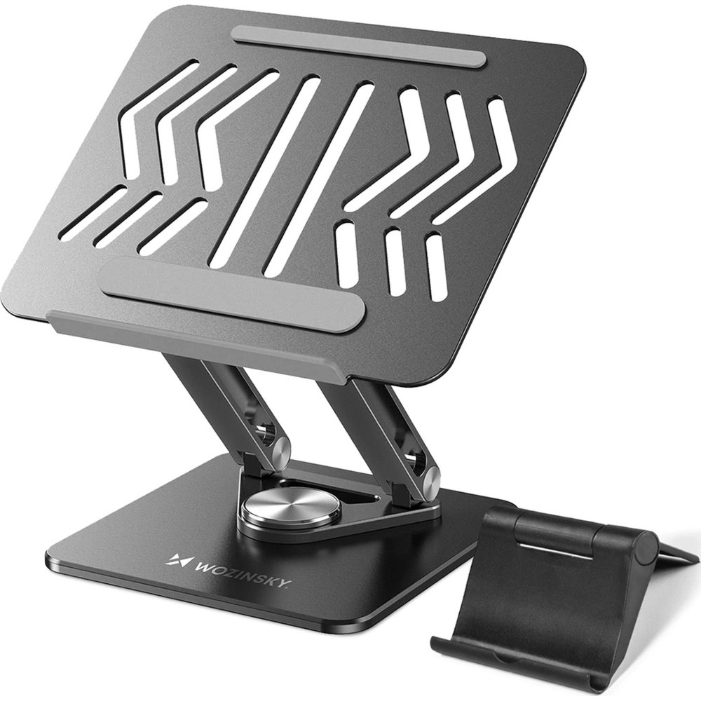 OUTLET: Obrotowa podstawka pod laptop i tablet Wozinsky WRS-CPY84SB, czarna