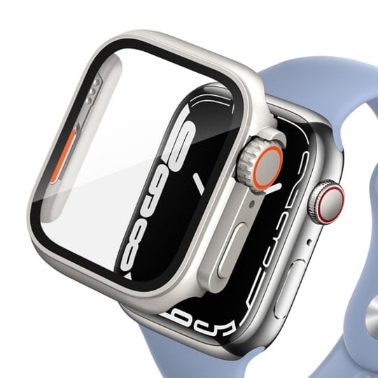 Image of Etui + szkło Tech-Protect Defense360 do Apple Watch 45 mm, srebrne