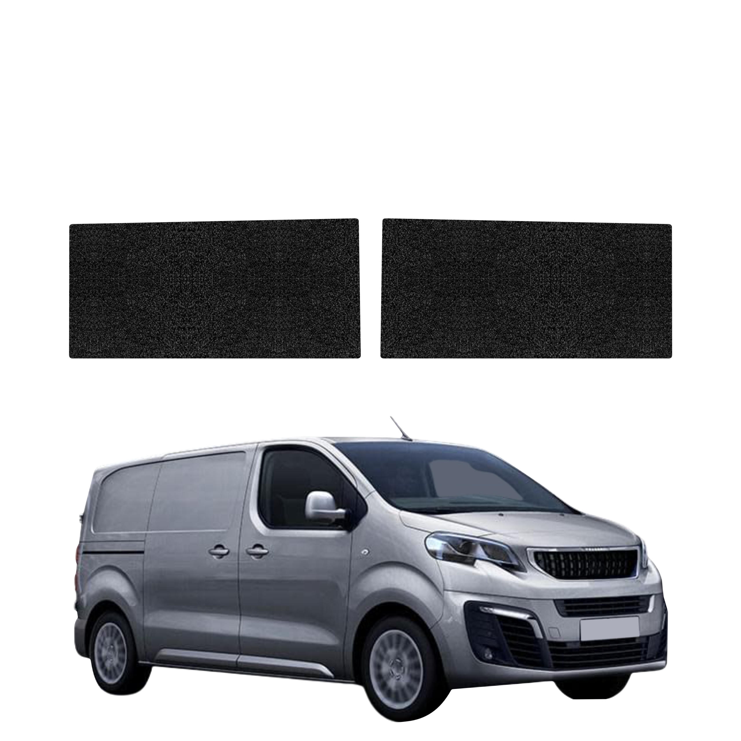 2w1 Czarna powłoka techniczna Grizz Protector na przednie progi bez wcięcia Peugeot Expert (2024-2026)