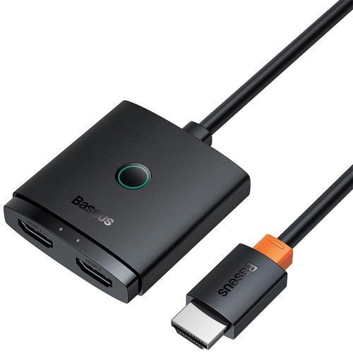 Image of OUTLET: Adapter przejściówka HDMI dwukierunkowy Baseus AirJoy Series HDMI 2w1 4K 60Hz 1m, czarny