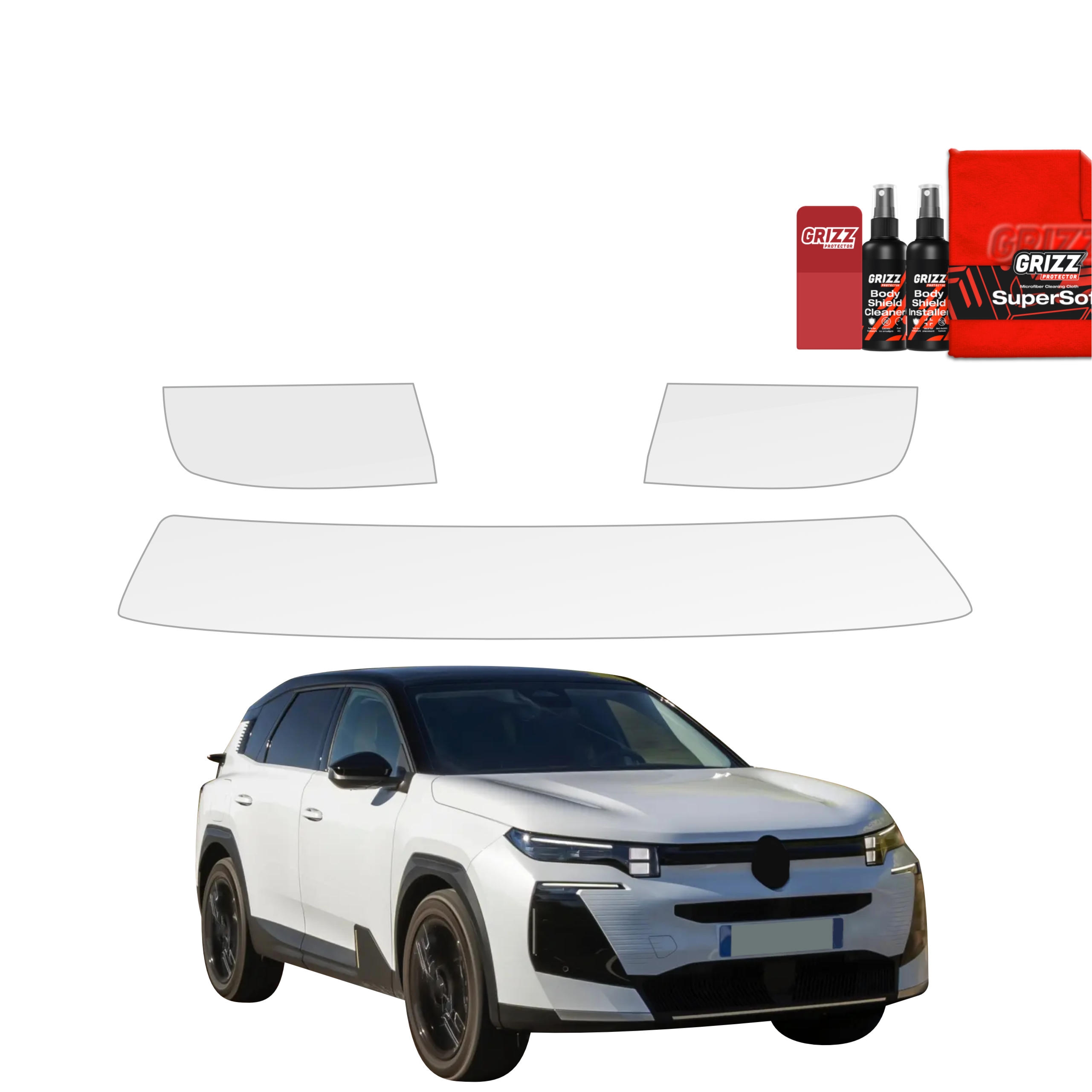 3w1 Bezbarwna folia ochronna Grizz Protector na próg bagażnika Citroen C5 Aircross (2025-2026)