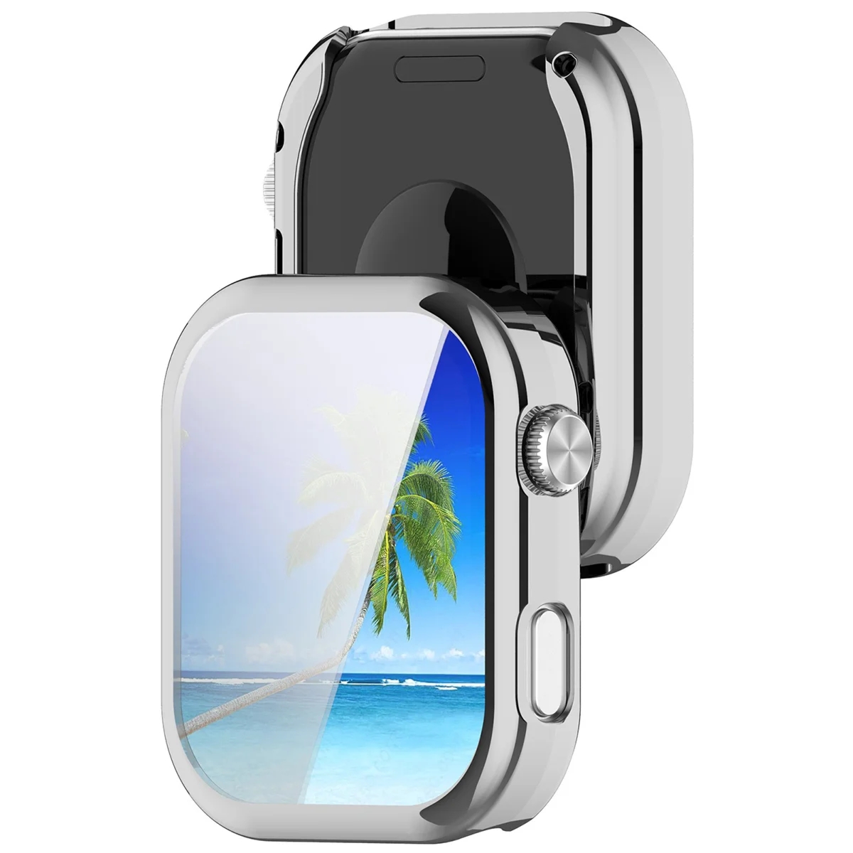 Etui z osłoną ekranu Bizon Case Watch Felipe do Xiaomi Redmi Watch 6, srebrne