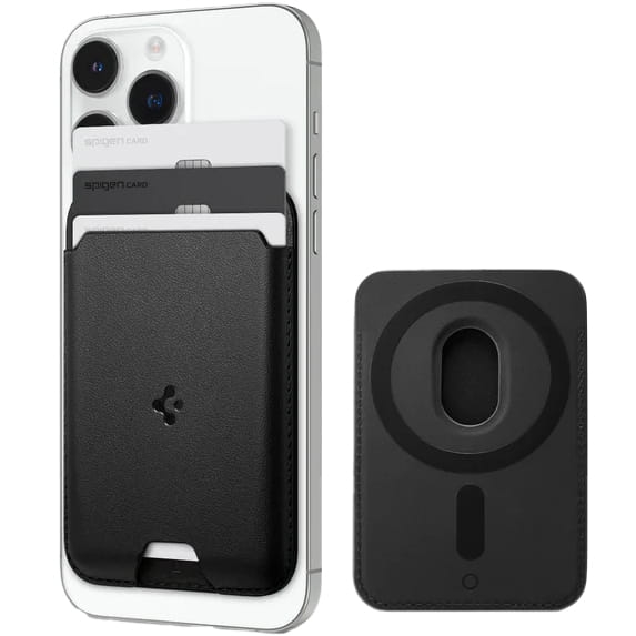 Image of Portfel magnetyczny na karty Spigen Valentinus Wallet do MagSafe, czarny