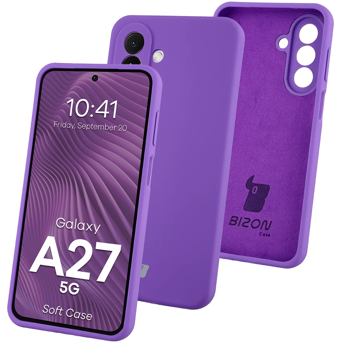 Silikonowe etui Bizon Soft Case do Galaxy A27 5G, fioletowe