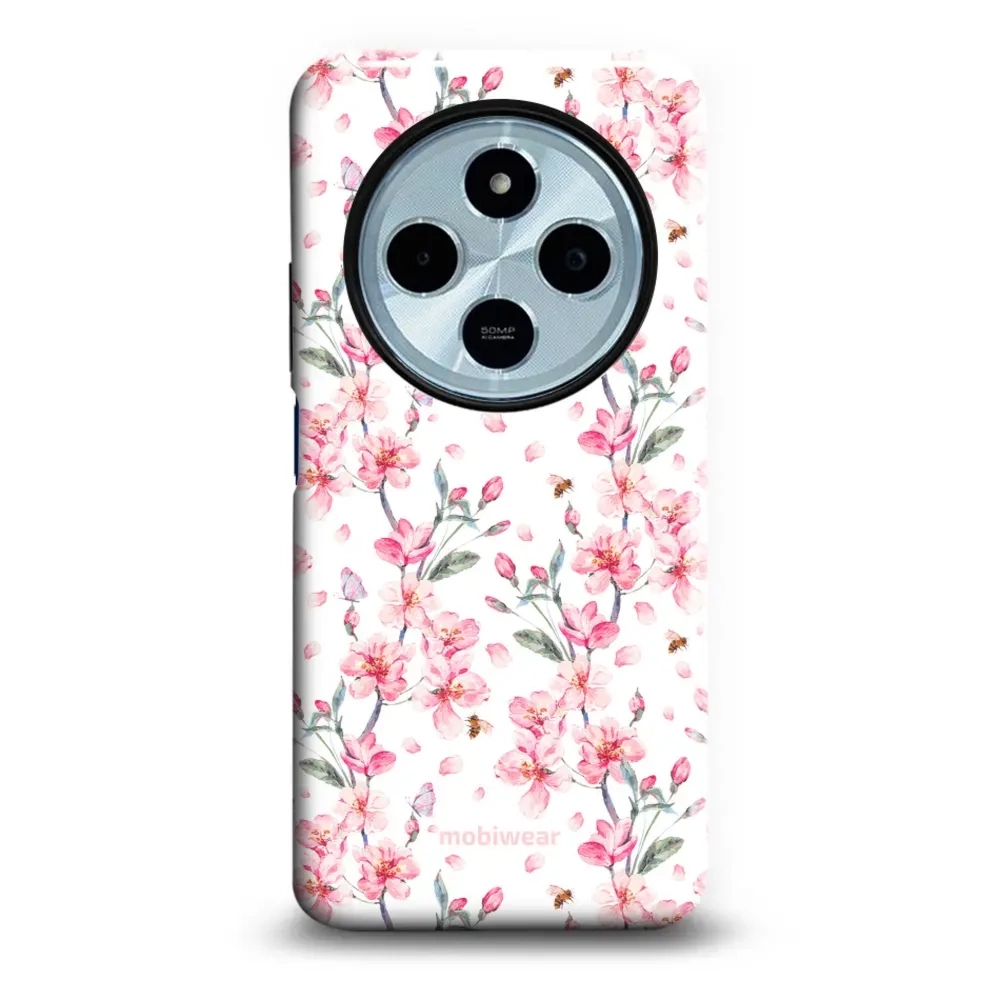 Etui ochronne do Xiaomi Redmi 14C 4G, Mobiwear Elite Pro, japoński bukiet
