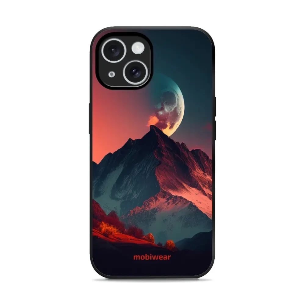 Etui ochronne do iPhone 15, Mobiwear Glossy Case, górski zmierzch
