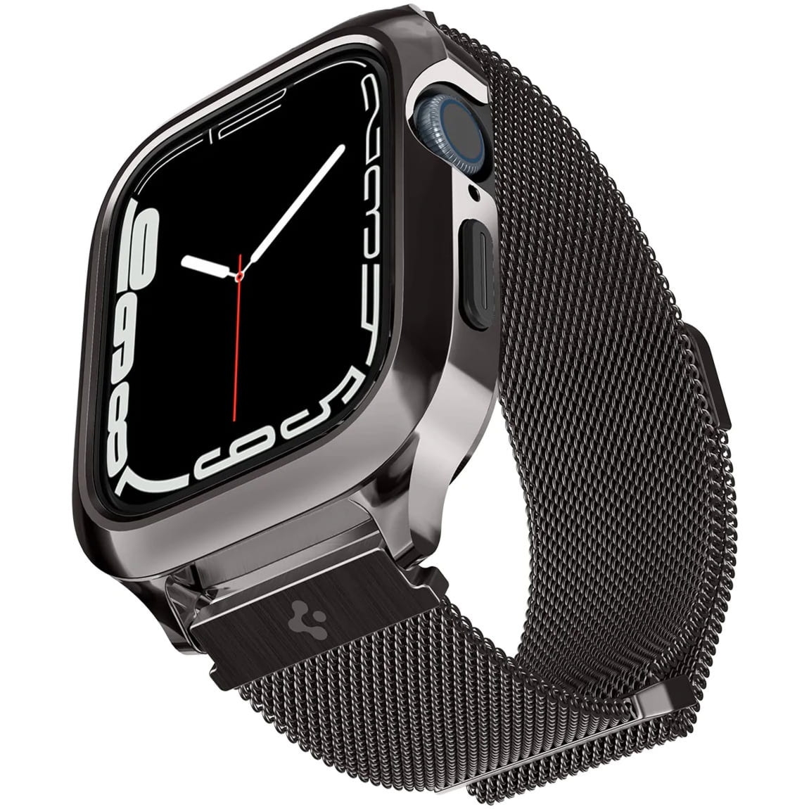 OUTLET: Etui z paskiem Spigen Metal Fit Pro do Apple Watch 45/44 mm, grafitowe