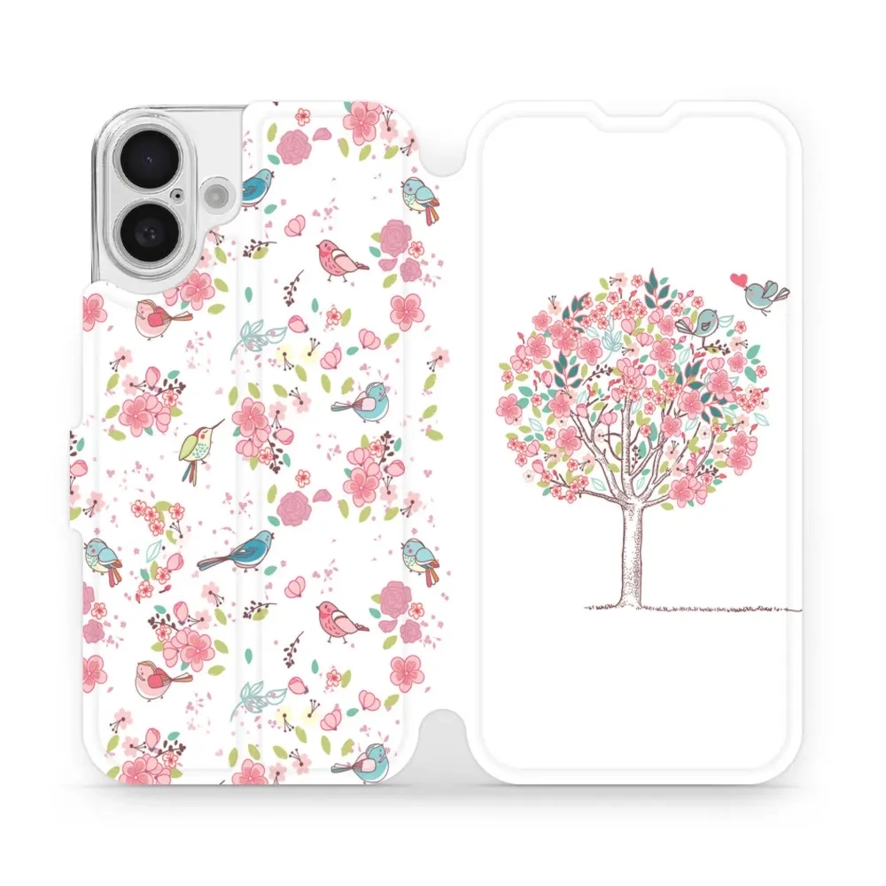 Etui z klapką do iPhone 16 Plus, Mobiwear Book, różowy gaj