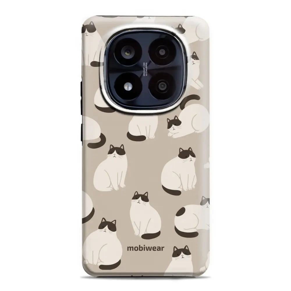 Etui ochronne do Xiaomi Redmi Note 14 Pro Plus 5G, Mobiwear Elite Pro, kawa miau