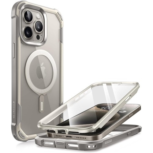 Image of Etui pancerne Supcase i-Blason Ares Mag SP z MagSafe do iPhone 15 Pro Max, szare