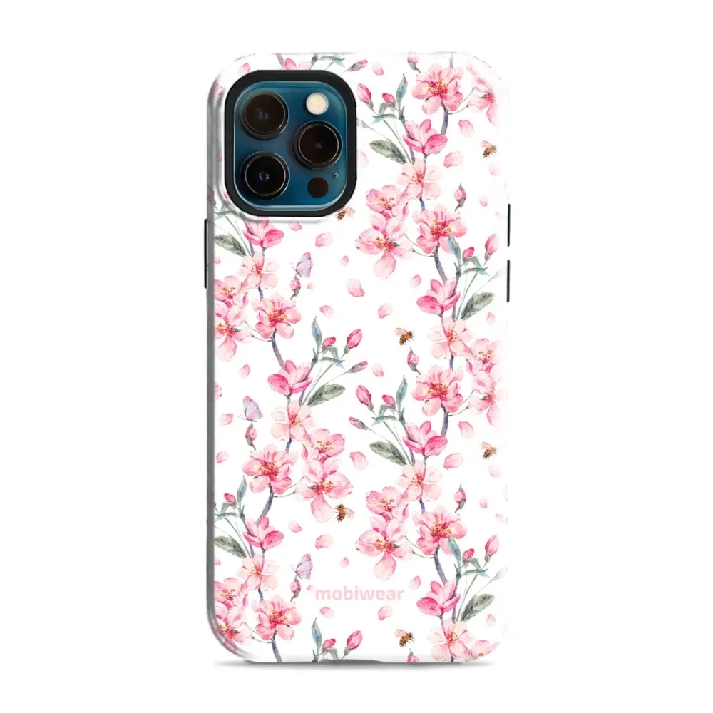 Etui ochronne do iPhone 12 Pro, Mobiwear Elite Pro, japoński bukiet