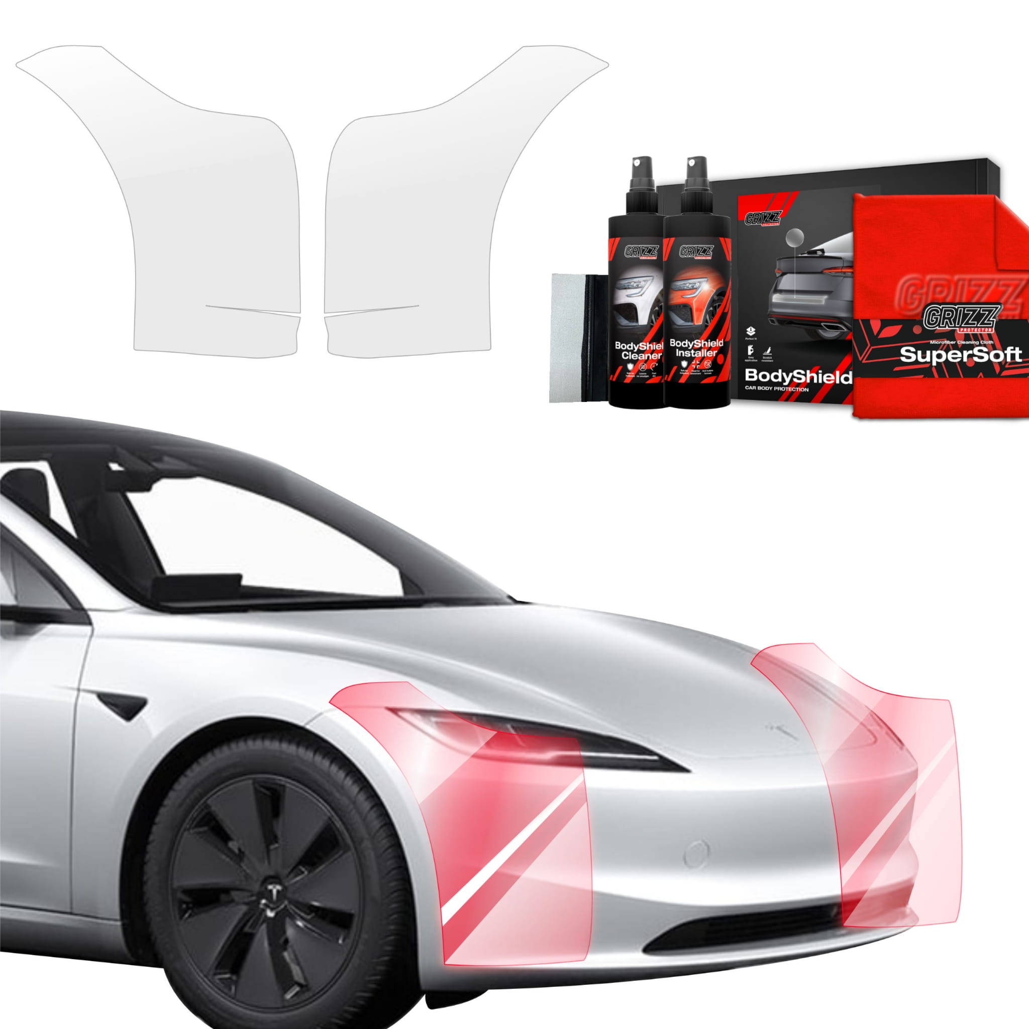 2w1 Folia ochronna na zderzak Grizz Protector do Tesla Model 3 (2021-2025)