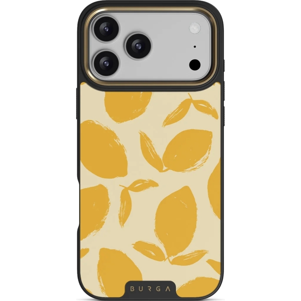 Etui Burga Elite Dark MagSafe do iPhone 18 Pro, Lemon Tart Gold