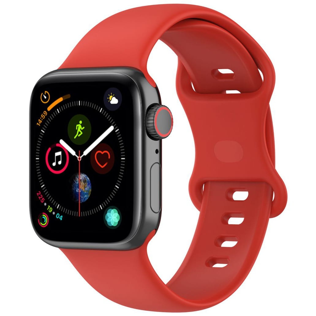 Pasek Bizon Strap Watch Silicone S do Apple Watch 38/40/41/42 mm, czerwony