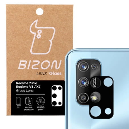 Image of Szkło na aparat Bizon Glass Lens dla Realme 7 Pro, 2 sztuki