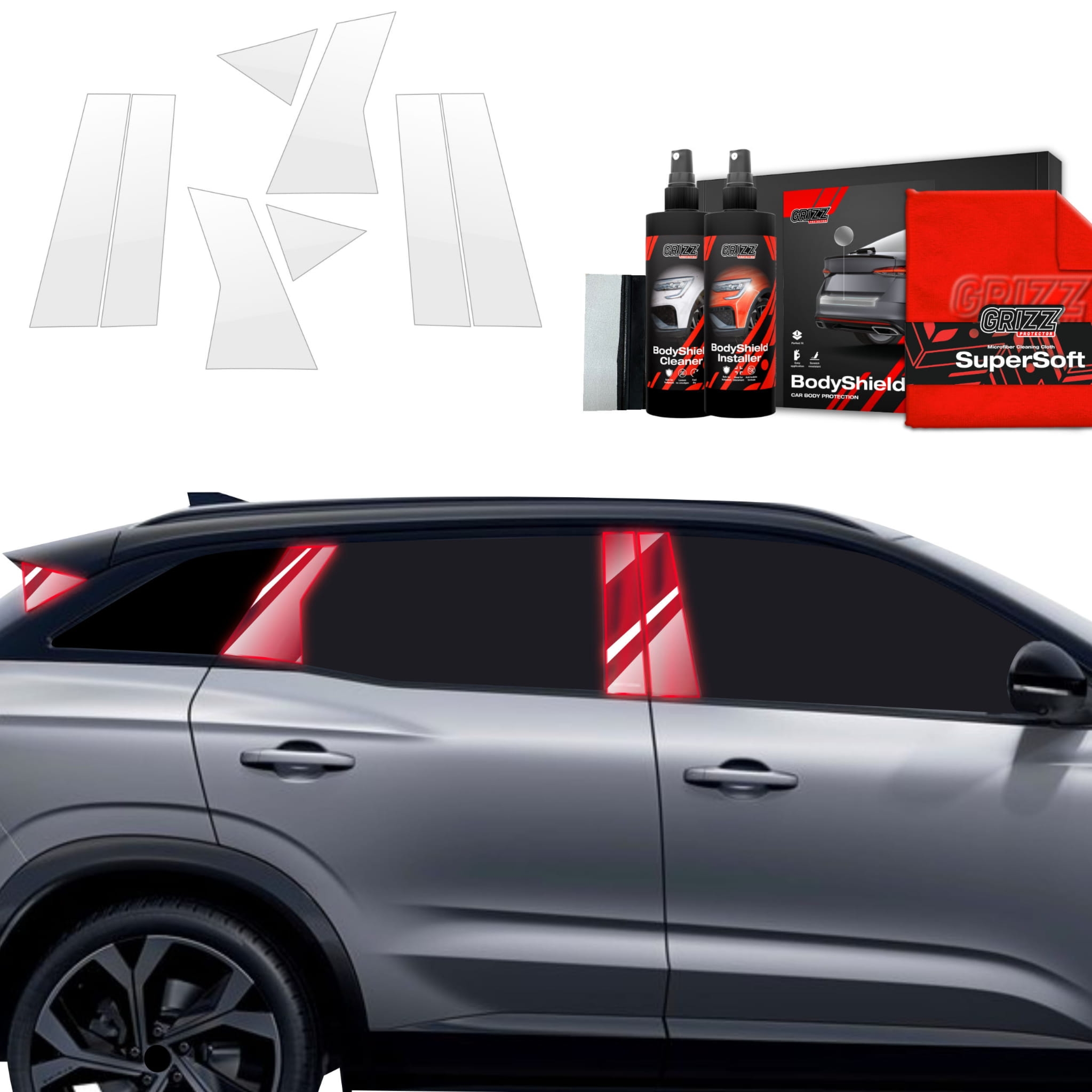 8w1 Folia ochronna Grizz Protector na słupki do Renault Austral (2022-2026)