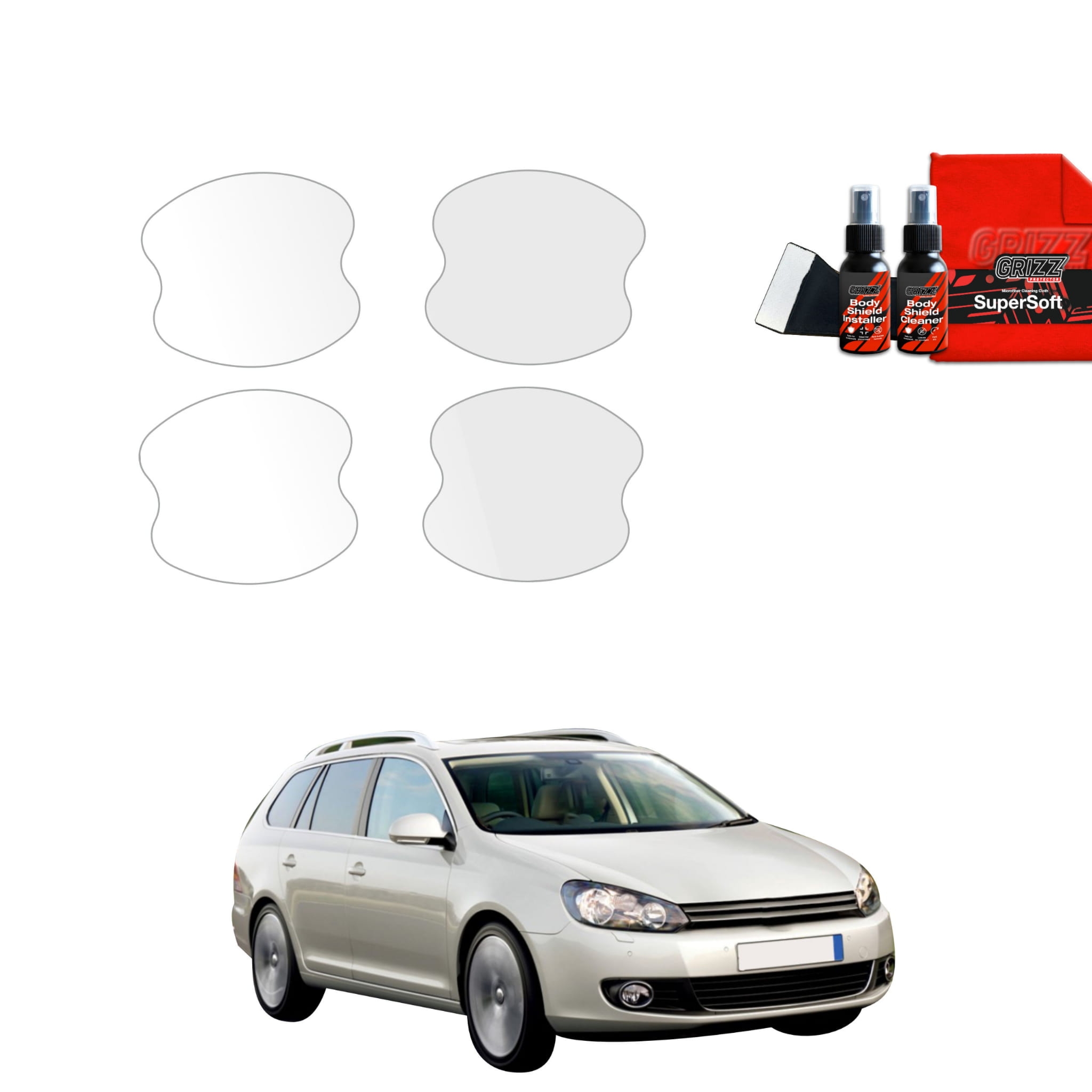 4w1 Folia ochronna pod klamki Grizz Protector do Volkswagen Golf 6 Variant (2009-2014)