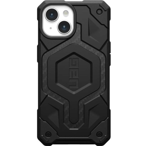 Image of Etui Urban Armor Gear Monarch Pro MagSafe do iPhone 15, czarne karbonowe