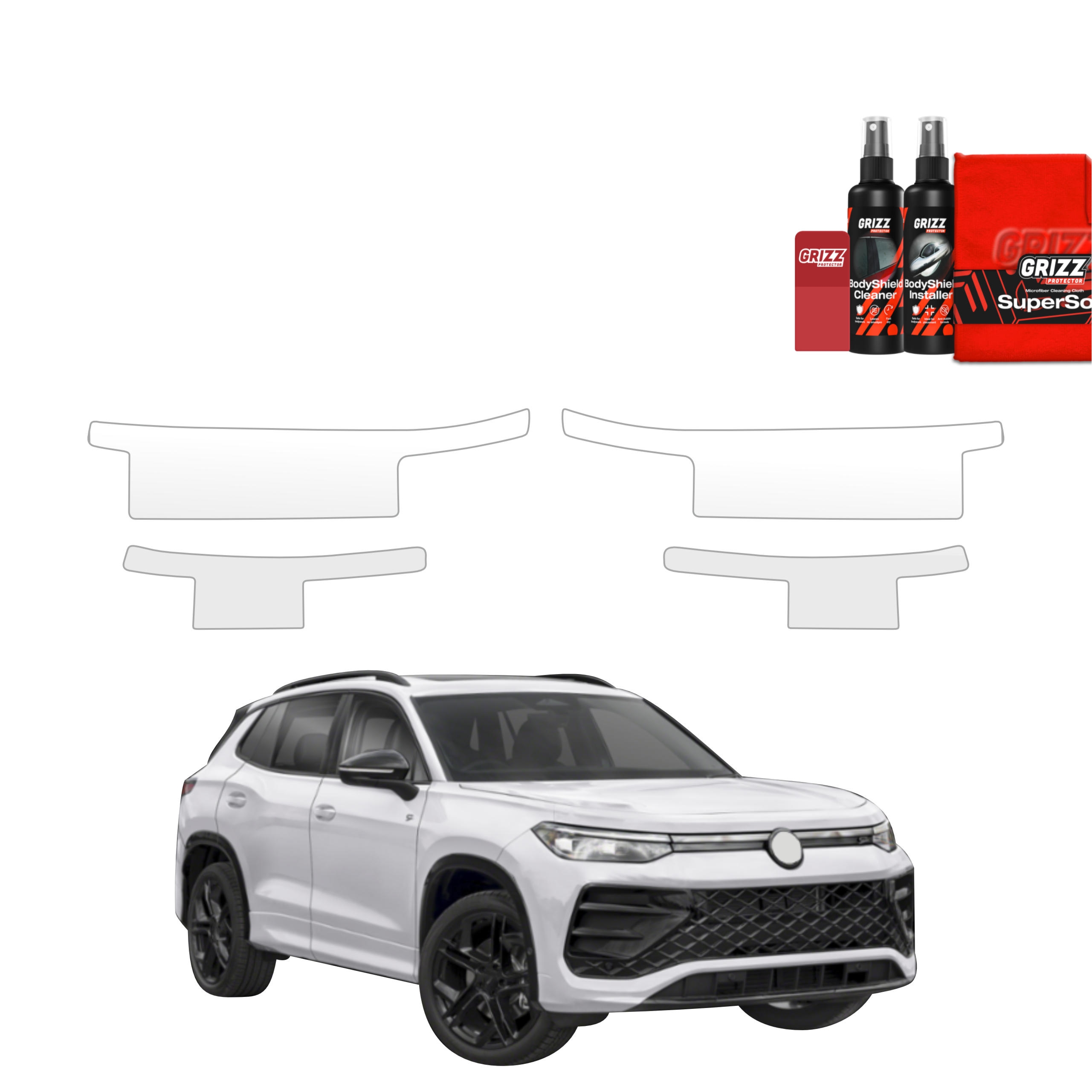 4w1 Bezbarwna folia ochronna Grizz Protector na progi Volkswagen Tiguan (2023-2026)
