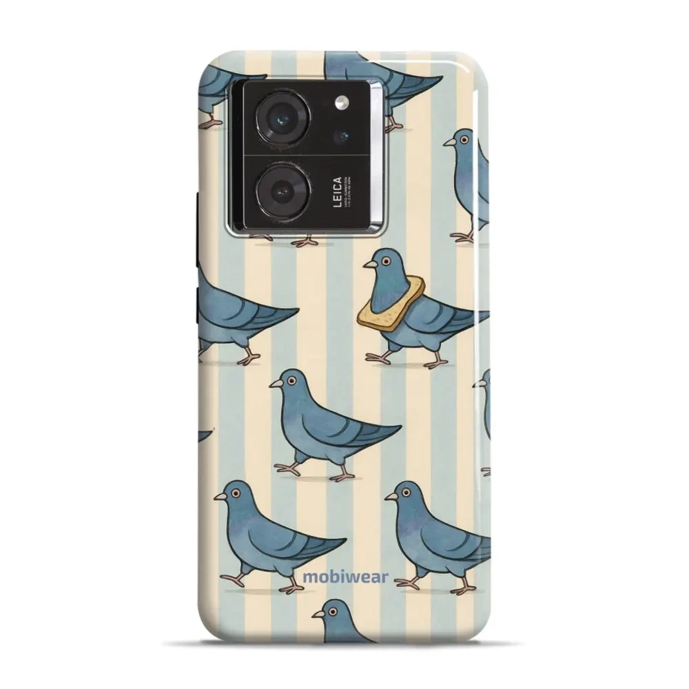 Etui ochronne do Xiaomi 13T, Mobiwear Elite Pro, błękitne gołębie