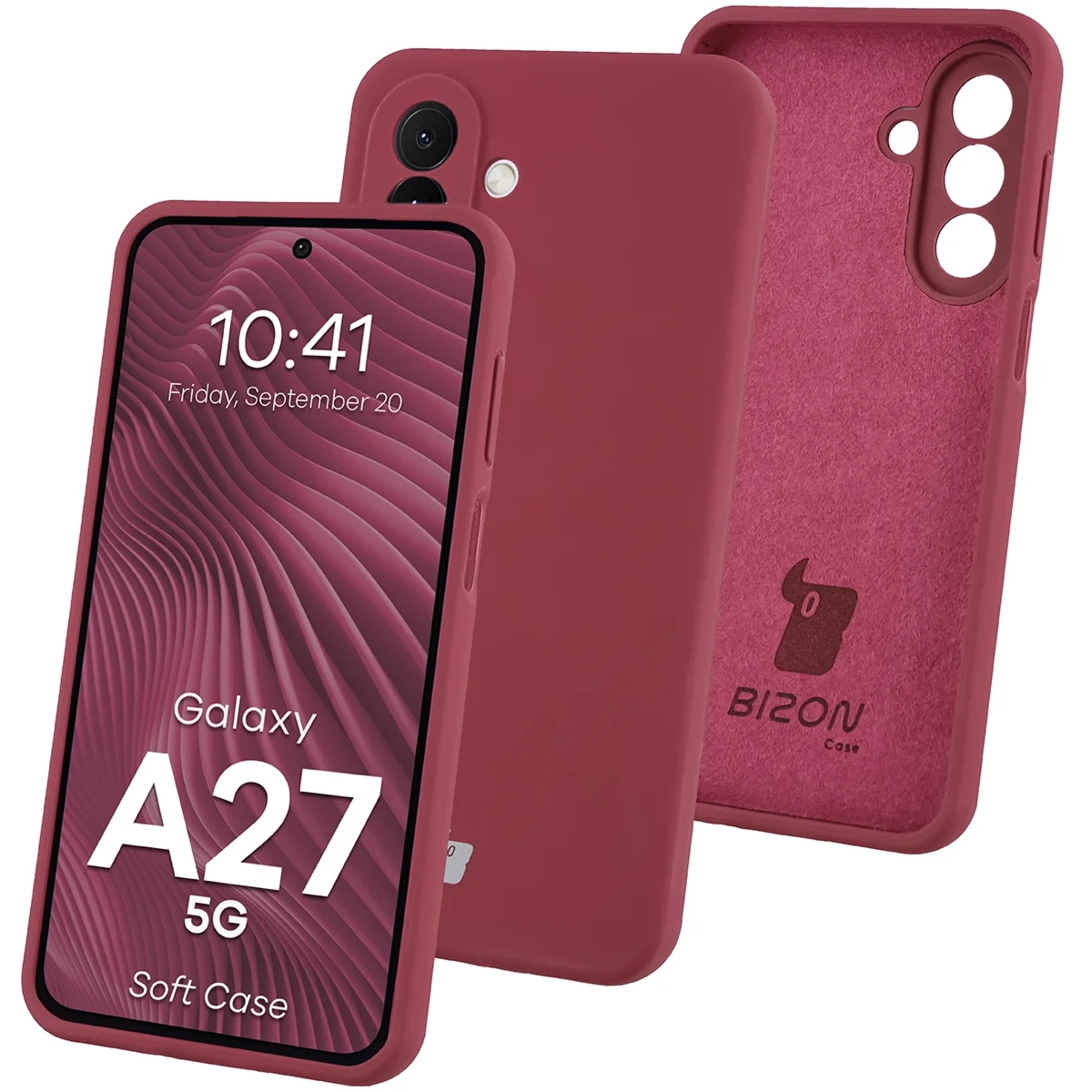 Silikonowe etui Bizon Soft Case do Galaxy A27 5G, ciemnofioletowe