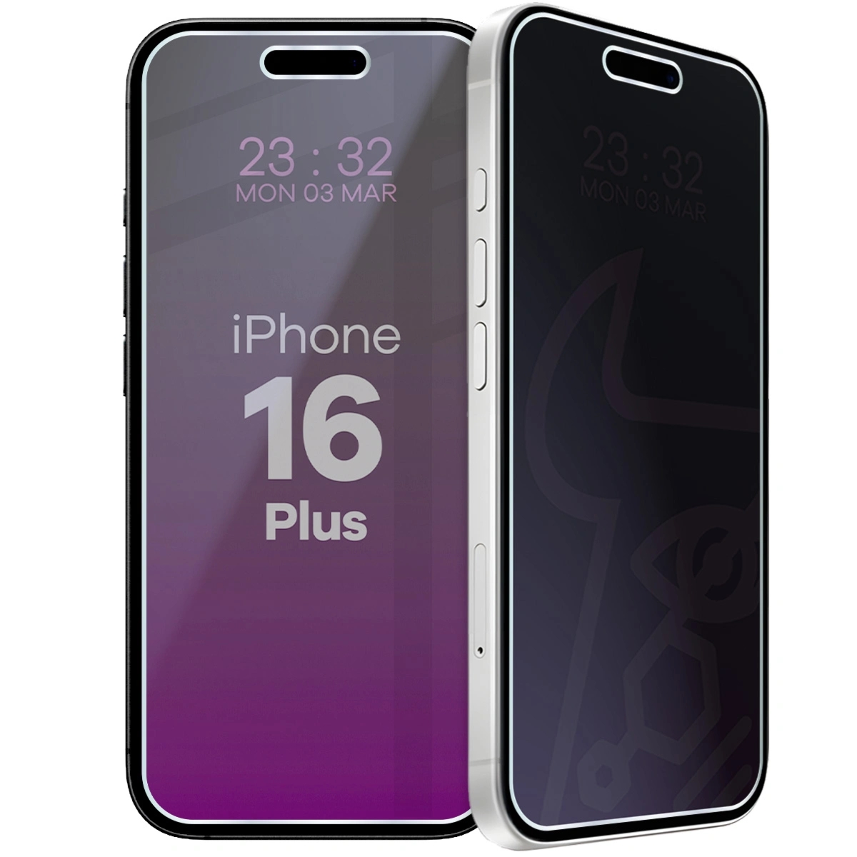 Prywatyzujące szkło hybrydowe Bizon Hybrid Shadow do iPhone 16 Plus, matowe