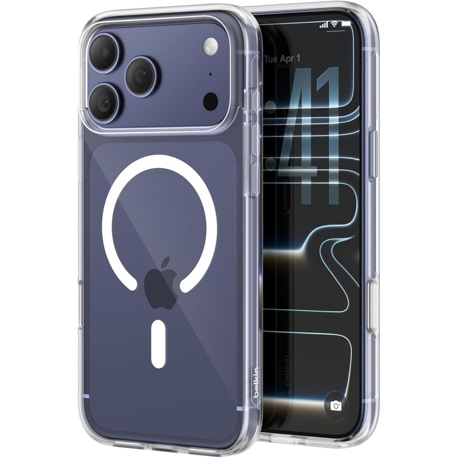 Etui Belkin SheerForce Clear (CC) do MagSafe do iPhone 17 Pro Max, przezroczysto-białe