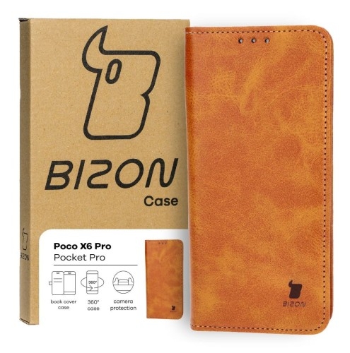 Image of Etui Bizon Case Pocket Pro do Xiaomi Poco X6 Pro 5G, brązowe