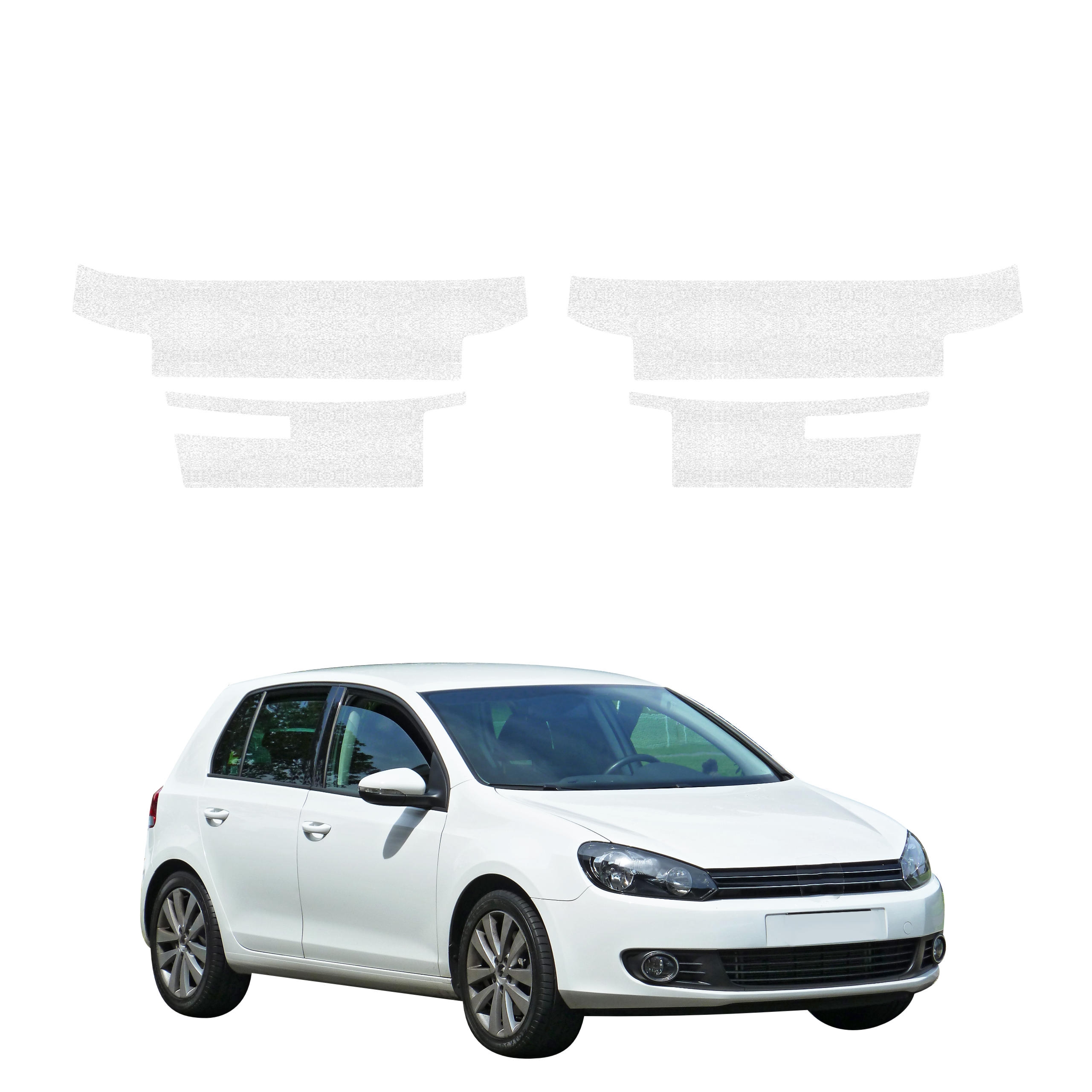 4w1 Biała powłoka techniczna Grizz Protector na progi Volkswagen Golf 6 Hatchback 5D (2008-2013)