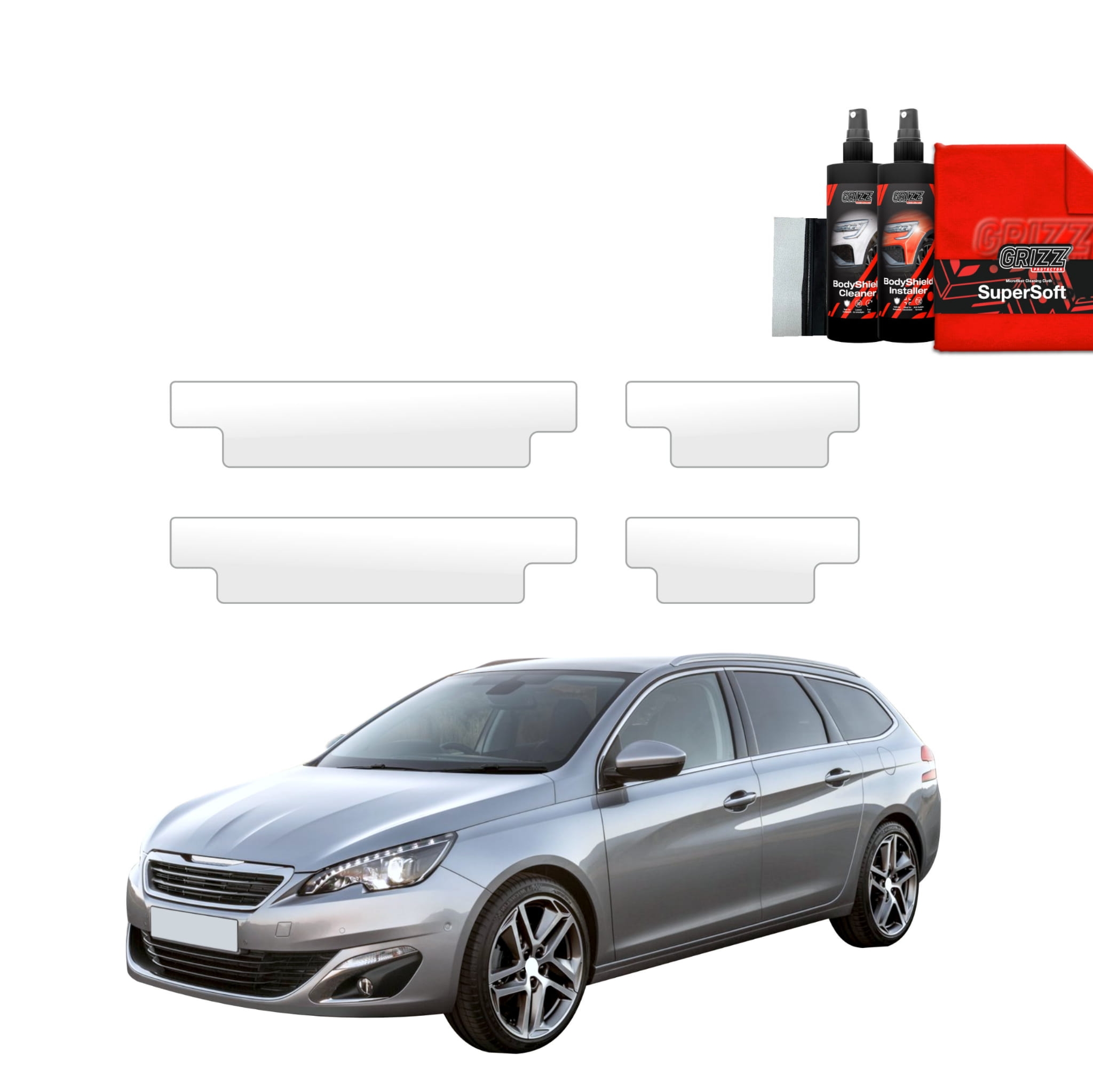 4w1 Folia ochronna na progi Grizz Protector do Peugeot 308 Kombi (2013-2021)