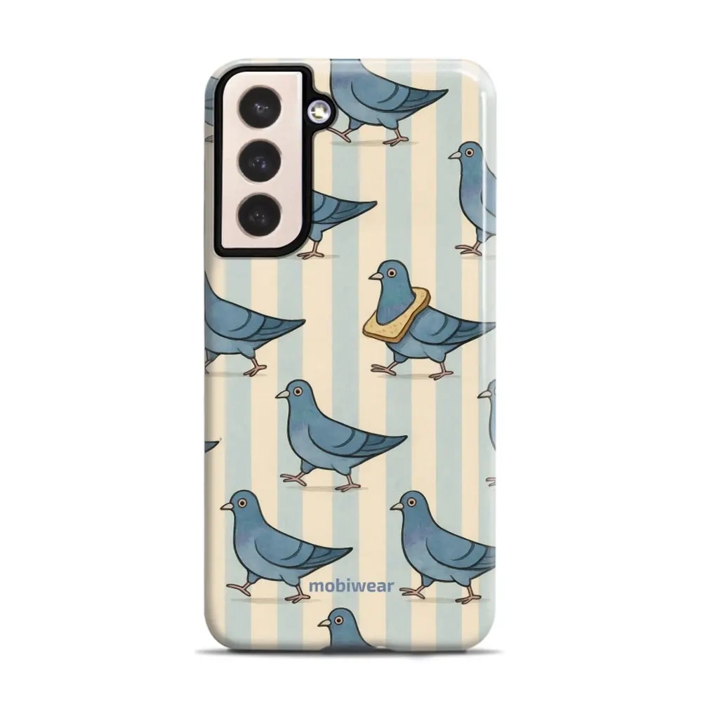 Etui ochronne do Galaxy S21 Plus, Mobiwear Elite Pro, błękitne gołębie