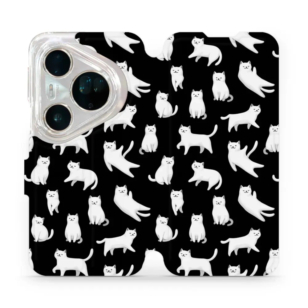 Etui z klapką do Huawei Pura 80 Ultra, Mobiwear Book, kotki luna